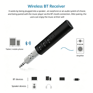 Adaptateur BLE Clip-On <span class=keywords><strong>Audio</strong></span> pour Récepteur de Voiture, Lecteur MP3 Mains Libres, Récepteur <span class=keywords><strong>Audio</strong></span> Auxiliaire pour Voiture, Récepteur <span class=keywords><strong>Audio</strong></span> Musical - Product Image 2