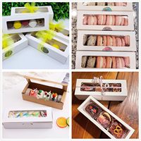 Boîte cadeau personnalisée en papier kraft, matériaux recyclés, rectangulaire, pliable, en carton, avec ruban estampé pour l'emballage de nourriture, de collations et de biscuits