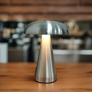 Lampe de table sans fil Hotsale en métal doré nordique, forme champignon, avec contrôle tactile et 3 couleurs de lumière, pour décoration moderne de la maison - Product Image 1
