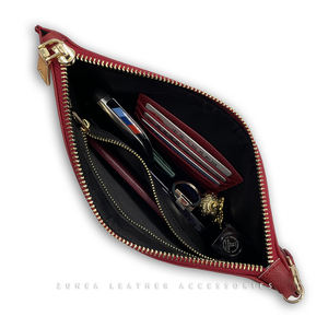 Oferta Especial Neceser Portátil de Cuero Vegano PU Saffiano para Dama con Logo Personalizado Impreso, Bolsa de Cosméticos con Cierre Estampado Tipo <span class=keywords><strong>Clutch</strong></span> - Product Image 2