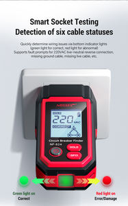 Détecteur de disjoncteur numérique NOYAFA NF-824 avec écran LCD HD, prise en charge du test de prise GFCI, détection de tension NCV - Product Image 3