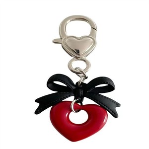 Llavero de Metal estético Y2K, logotipo personalizable, diseño de corazón con lazo, estilo de niña de dibujos animados para decoración del hogar, correas para teléfonos móviles - Product Image 1