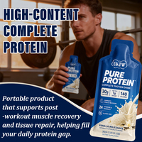 Boisson protéinée liquide pure 30g, saveur vanille, milkshake, 24 vitamines et minéraux, faible teneur en sucre, complément pour la récupération musculaire