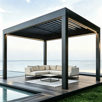 Pergola en aluminium robuste pour extérieur, anti-corrosion, design moderne, écologique, pour balcon, patio, jardin, cour, terrasse, personnalisable