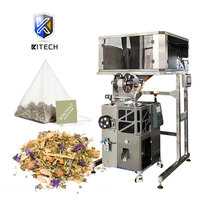 Machine d'emballage automatique de sachets de thé en PLA Machine d'emballage de sachets de thé en triangle pyramide avec enveloppe extérieure