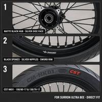 Pneus de route Supermoto 100/80-17 130/70-17 résistants à l'usure, haute performance, pour Sur-Ron Ultra Bee, moto électrique tout-terrain avant et arrière