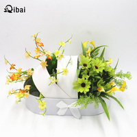 Caja de Regalo con Ramo de Flores de Jabón de Alta Calidad Qibai, Caja de Flores para Cuna de Bebé con Embalaje de Luna, Carpetas con Relieve y Laminado Mate