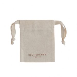 Bolsa de Algodón Orgánico Ecológica con Cordón para Regalos, Joyería y Velas, con Logotipo Personalizado Impreso y Pegatinas - Product Image 1