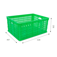 Panier empilable et emboîtable HUADU d'origine, fabriqué en usine, 528*407*256mm, pour fruits et légumes de ferme, en plastique, étanche, pour le stockage