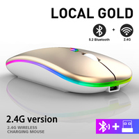 Nouvelle souris sans fil avec lumière rvb Rechargeable par USB pour ordinateur portable PC Macbook 2.4GHz souris de jeu