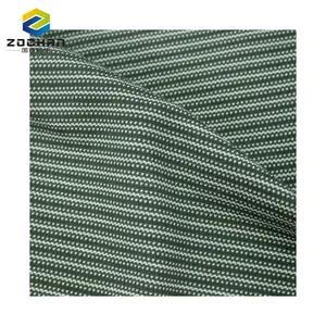 Tecido de malha 165gsm 69% algodão 31% poliéster stripe pique verde branco Anti-bactérias tecido de malha para as mulheres Sportswear