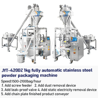 Machine de remplissage et de scellage verticale haute vitesse pour poudres avec remplisseur à vis sans fin, pour l'emballage de poudre de café, de matcha et d'assaisonnements en sachets stand-up