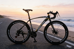 <span class=keywords><strong>Bicicleta</strong></span> <span class=keywords><strong>de</strong></span> 26 Pulgadas y 21 Velocidades con Cuadro Rígido para Hombre y Mujer, <span class=keywords><strong>Bicicleta</strong></span> <span class=keywords><strong>de</strong></span> <span class=keywords><strong>Carretera</strong></span>, Ciudad y Montaña, Acero con Alto Contenido <span class=keywords><strong>de</strong></span> Carbono, Doble Freno <span class=keywords><strong>de</strong></span> Disco - Product Image 2