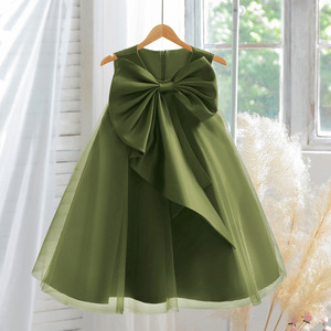 <span class=keywords><strong>Robe</strong></span> de princesse en mousseline de soie sans manches avec grand nœud pour <span class=keywords><strong>fille</strong></span>, <span class=keywords><strong>robe</strong></span> de fête pour enfant, <span class=keywords><strong>robe</strong></span> de demoiselle d'honneur pour <span class=keywords><strong>mariage</strong></span> ou anniversaire - Product Image 2