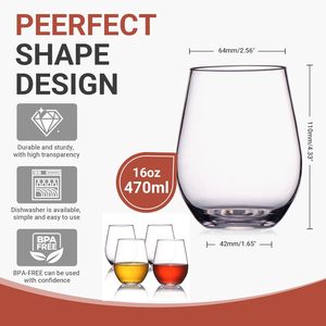 Custom Logo PET Plastic Egg-Shaped <b>Reusable</b> Wine <b>Cups</b>-Drop Resistant & Anti-Break Customized Color for Business Gifts - Product Image 2