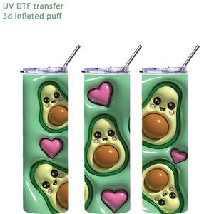 Vinilos Adhesivos 3D <span class=keywords><strong>Hinchables</strong></span> de PET para Vasos, Impresos con UV para DTF, Personalizados de Fábrica, Venta al por Mayor - Product Image 1
