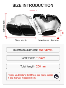 Tubos de escape de coche SYPES para <span class=keywords><strong>Mercedes</strong></span> Benz GLE clase W167, punta de escape de acero inoxidable GLE63 304, punta de silenciador Quad AMG - Product Image 6