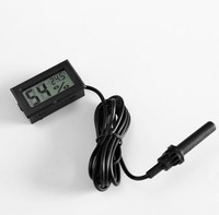Pasokan Pabrik dengan Kawat 1.5M Mini Elektronik Digital Hygrometer Suhu Kelembaban Meter Probe Tahan Air
