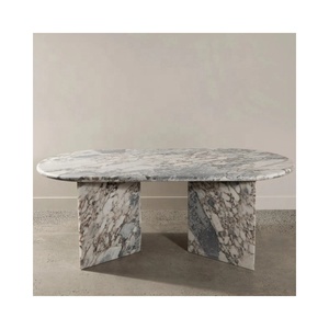 Mesa de Centro Moderna de Lujo de Mármol Calacatta <span class=keywords><strong>Viola</strong></span>, Encimera de Cocina, Comedor, Sala de Estar, Juego de Mesa y Sillas para 8 Personas de Mármol - Product Image 3