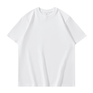 T-shirt da uomo in cotone a fiocco lungo 220g in cotone 100% in cotone tinta unita stile Casual alto peso massimo a <span class=keywords><strong>mezza</strong></span> <span class=keywords><strong>manica</strong></span> corta - Product Image 3