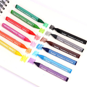 Foska naturale Eco Friendly 12 colori brillanti pastelli a cera di grasso da colorare senza pastelli per bambini di 2-4 anni con scatola di colore - Product Image 2