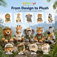 Fournisseur de Peluches Animaux Sauvages Personnalisées à Faible MOQ pour Souvenirs de Zoo, Marchandises Touristiques et Cadeaux d'Entreprise