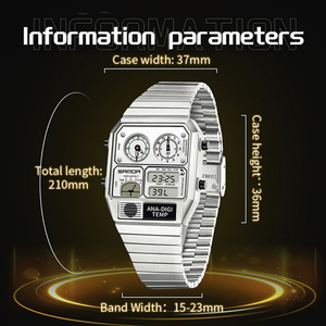 Reloj Digital Unisex SANDA 3192, Reloj de Pulsera Electrónico de Doble Pantalla, Deportivo, Resistente al Agua, con Alarma, para Estudiantes - Product Image 2