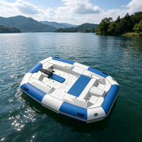 Bote Inflable de Pesca de Alta Calidad de la Fábrica de Barcos Weihai, con Piso de Aluminio/Aire, Catamarán Portátil, Bote de Pesca