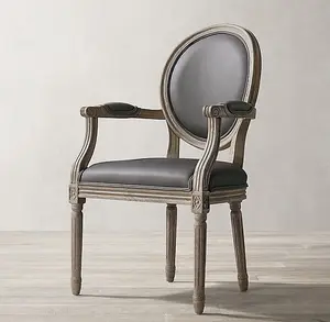 เก้าอี้รับประทานอาหารทำจากไม้สไตล์ยุโรปโบราณเก้าอี้กาแฟแบบอเมริกันเก้าอี้การเจรจาย้อนยุคสำหรับโรงแรม