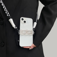 Clip arrière de téléphone à bulles 2023 pour Iphone 14 13 12 11Pro max étuis mobiles avec lanière et support d'airbag