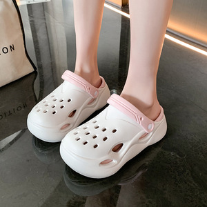 Closed Toe <b>Clogs</b> For Women Summer Breathable EVA Outsole Plastic Upper Slip On Sandals Outdoor Casual Shoes - Product Image 2