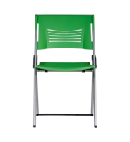 Chaise pliante moderne avec cadre en métal et dossier et assise en plastique pour usage extérieur