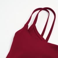 Soutien-gorge de yoga en modal et coton biologique OEM, vêtements de sport non toxiques MAYYOUNG, design haut de gamme à double bretelle superposée, taille moyenne pour adultes