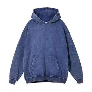 Sudadera Extra Grande Estilo Vintage en Gris Lavado para Hombre y Mujer, Ropa Casual de Calle, Sudadera de Forro Polar Suave y Cálida, Estilo Retro para Uso Diario - Product Image 2
