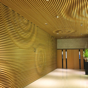 Revêtement mural extérieur/intérieur moderne en profilé carré en alliage d'aluminium, parement en bande, murs rideaux ignifuges - Product Image 6