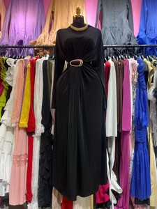 Abito Lavorato a <span class=keywords><strong>Maglia</strong></span> da Donna Primavera Autunno 2026 Nuovo Stile Vintage Casual Manica Lunga Collo Alto Vita Alta <span class=keywords><strong>Vestito</strong></span> <span class=keywords><strong>Lungo</strong></span> - Product Image 2