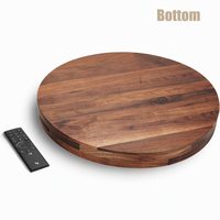 Plateau en bois uni, grande assiette en bois pour aliments, plateau de service rond en noyer, plateau de service en bois de qualité supérieure, diamètre 20 ou 25 pouces