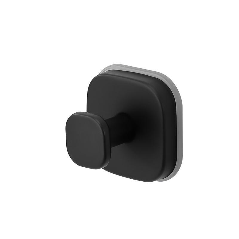 ตะขอแบบถ้วยดูดสี่เหลี่ยม - สีดำ