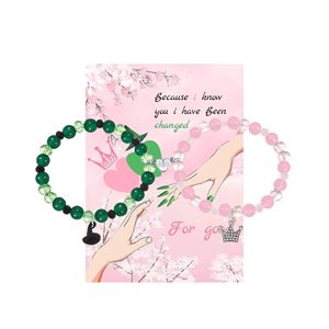 <span class=keywords><strong>Bracelet</strong></span> tendance 2 pièces/ensemble, bracelets assortis en perles pour couples, meilleurs amis, BFF, cadeaux de bijoux pour Halloween et Noël - Product Image 5