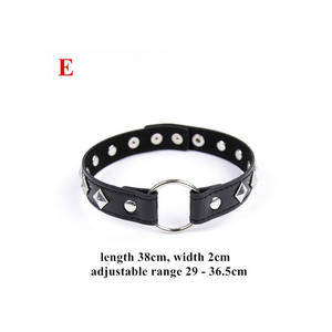 Collar de cuero sintético con remaches Punk, ataduras de Bondage BDSM, fetiche, esclavo de perro, Bondage, cuello - Product Image 6