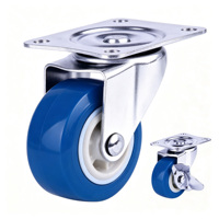 Roulettes pivotantes en PVC avec frein, 50 mm, haute résistance, roulement fluide pour cadre de lit, chariot, usage domestique - Offre Spéciale