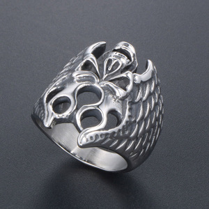 Men's Skull <b>Titanium</b> Steel <b>Ring</b> SA874 Fashion Jewelry Gift - Product Image 3