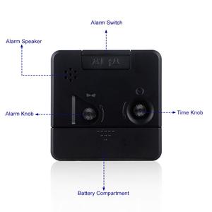 Imsh bb06602 không có ticking bảng bàn đồng hồ báo thức vuông im lặng Túi wecker horloge Mini Analog du lịch đồng hồ báo thức - Product Image 3
