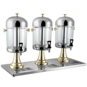 อุปกรณ์บุฟเฟ่ต์โรงแรม สแตนเลสสีเงิน ทรงกลม ขนาด 9 ลิตร สำหรับใส่เครื่องดื่ม - Product Image 1