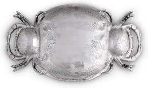 Assiettes de vaisselle en aluminium faites à la main avec poignée décorative plateau de service alimentaire écologique pour usage domestique - Product Image 4