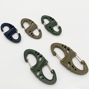 Spot léger petit sac à dos tactique en forme de S 8 boucle de police boucle de porte-clés en acier en plastique creux - Product Image 1