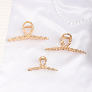 Groothandel Metalen Haarklauw Europese En Amerikaanse 11Cm Grote Metalen Haarklauw Clips Mode Luxe Goud Groot Haar Klauwen Voor Vrouwen - Product Image 1