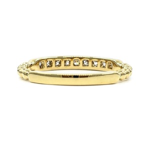 Bague demi-alliance en or jaune massif 18 carats de qualité supérieure, sertie de diamants naturels, design classique et luxueux pour femme, bijoux fins - Product Image 3