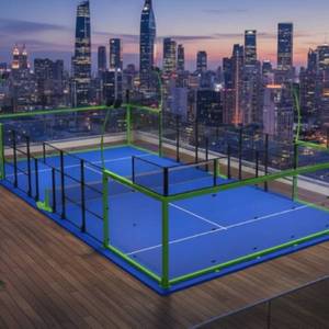 Pista <span class=keywords><strong>de</strong></span> Pádel Portátil Panorámica <span class=keywords><strong>de</strong></span> Lujo con Paredes <span class=keywords><strong>de</strong></span> Cristal <span class=keywords><strong>de</strong></span> 10x20M para Eventos Ejecutivos en Suiza - Product Image 1