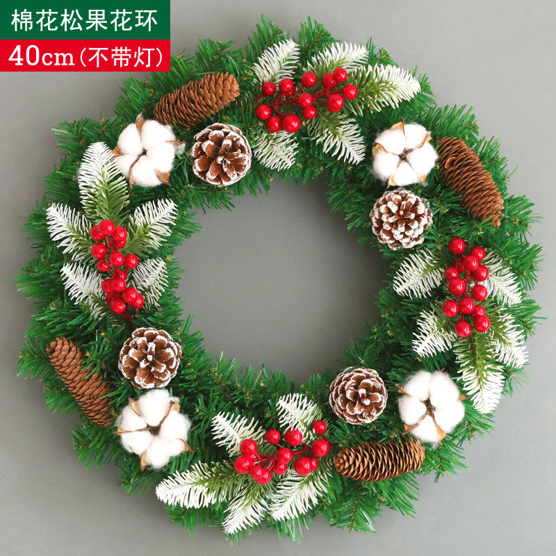 Blanc-Cônes de pin 40cm sans led